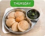 Moong dal chilla with mint curd